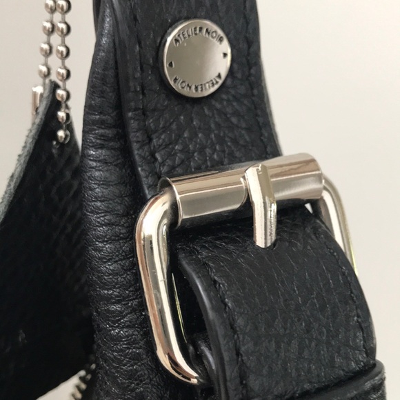NWOT Atelier Noir Rudsak Black Leather Hobo Shoulder Bag Purse - Picture 6 of 17
